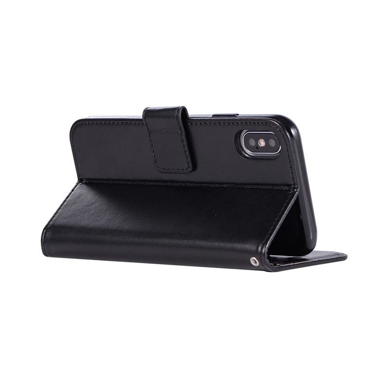 Imprinted Dream Catcher Owl Leather Wallet Case for iPhone X - Black-5