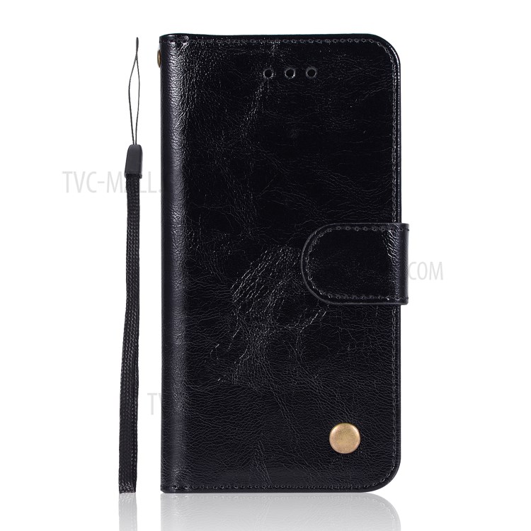 Retro Style Wallet Leather Stand Case for iPhone 8/7 - Black-2