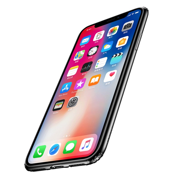 BASEUS Anti-fingerprint Matte TPU Mobile Phone Case for iPhone X/10 5.8 inch - Black-2