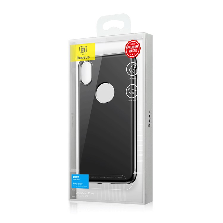 BASEUS Anti-fingerprint Matte TPU Mobile Phone Case for iPhone X/10 5.8 inch - Black-9