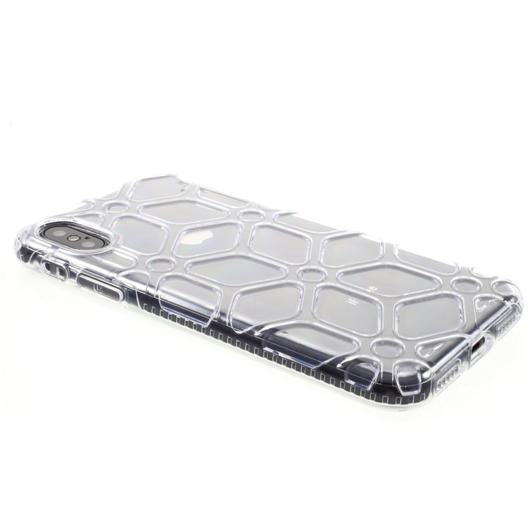 Dual Color Maze Pattern TPU + PC Hybrid Case for iPhone X/10 - Black-3