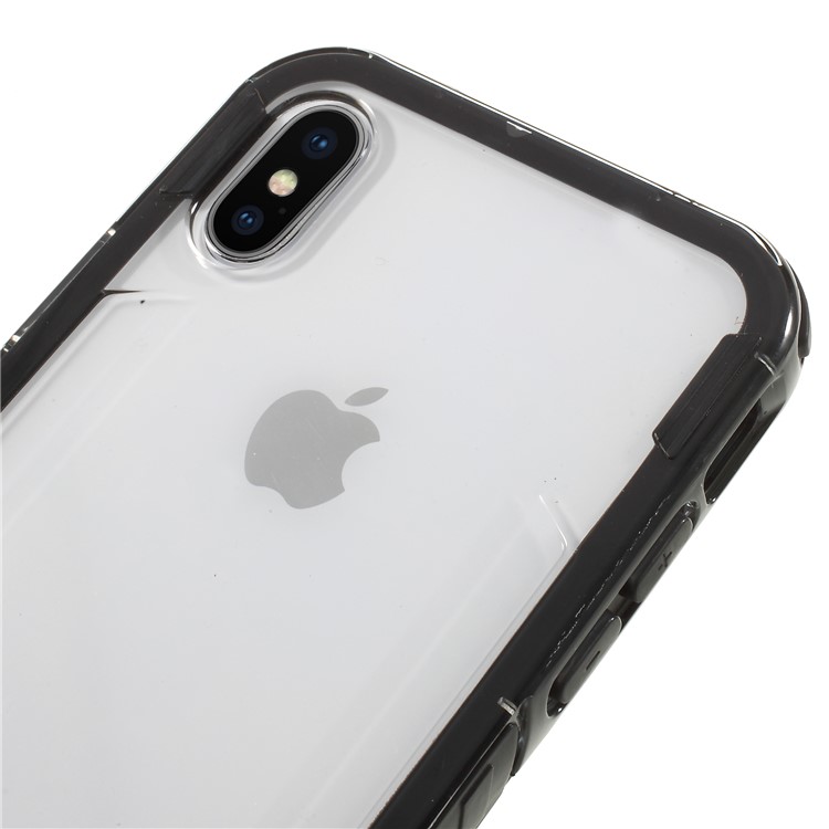 Dual Color Armor TPU + PC Hybrid Case for iPhone X/10 - Black-3