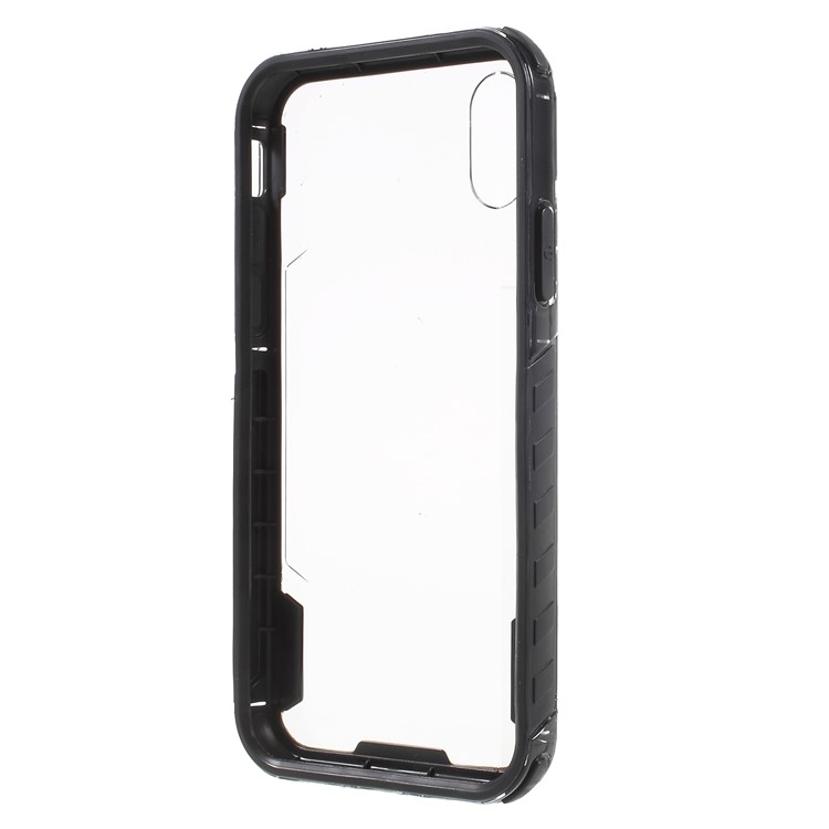 Dual Color Armor TPU + PC Hybrid Case for iPhone X/10 - Black-5