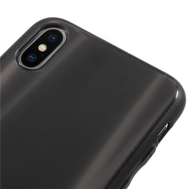Glossy Surface PC + TPU Hybrid Case for iPhone X/10 - Black-3