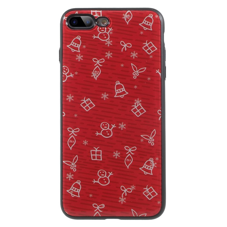 Christmas Pattern PC + TPU Hybrid Case for iPhone 8 Plus / 7 Plus - Christmas Elements-1