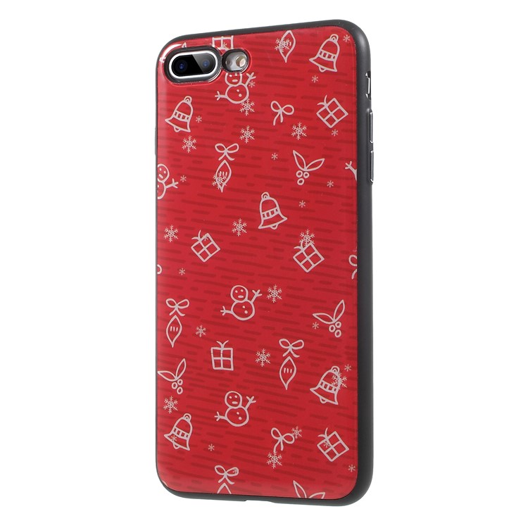Christmas Pattern PC + TPU Hybrid Case for iPhone 8 Plus / 7 Plus - Christmas Elements-3