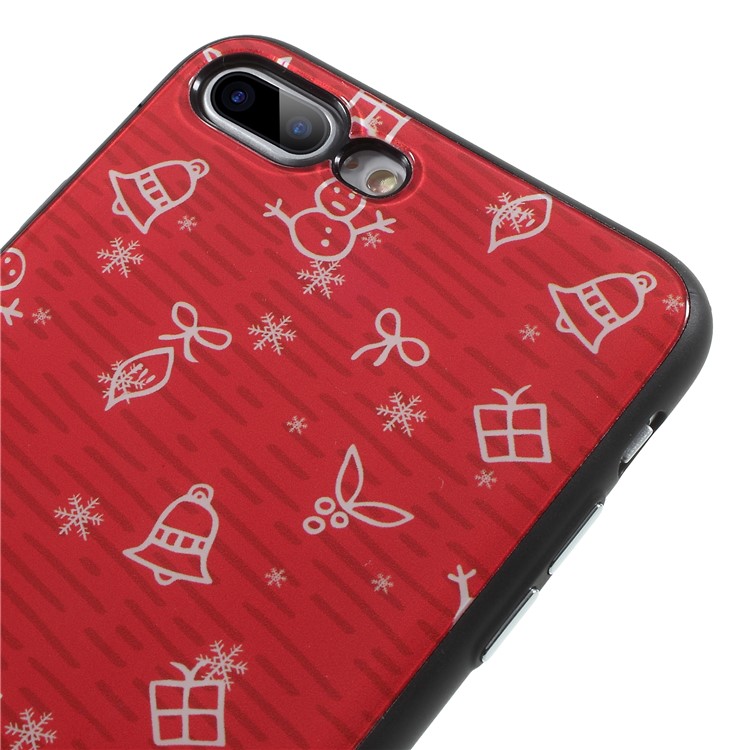 Christmas Pattern PC + TPU Hybrid Case for iPhone 8 Plus / 7 Plus - Christmas Elements-4