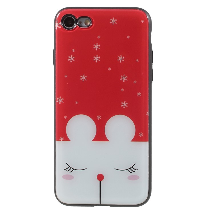 Christmas Pattern PC + TPU Hybrid Mobile Cover for iPhone 8/7 4.7 inch - Cute Animal and Snowflake-1