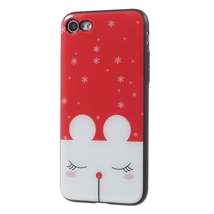 Christmas Pattern PC + TPU Hybrid Mobile Cover for iPhone 8/7 4.7 inch - Cute Animal and Snowflake-3