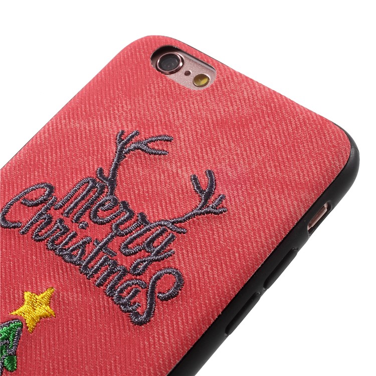Embroidery Christmas Pattern PC + TPU Hybrid Cover Shell for iPhone 6s Plus / 6 Plus 5.5 inch - Christmas Tree-4