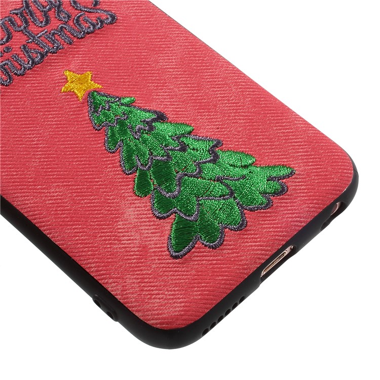 Embroidery Christmas Pattern PC + TPU Hybrid Cover Shell for iPhone 6s Plus / 6 Plus 5.5 inch - Christmas Tree-5