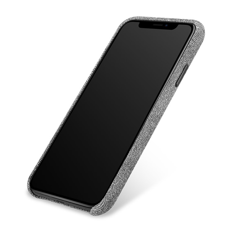 XOOMZ Cloth Texture Leather Coated Plastic Hard Shell for iPhone X - Black-12