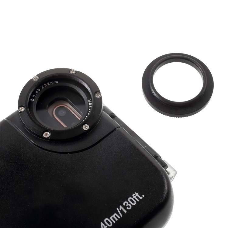 MEIKON 40m/130ft IPX8 Waterproof Underwater Diving Case for iPhone 8 Plus 5.5 inch - Black-10