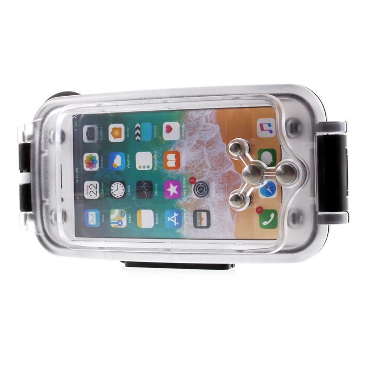 MEIKON 40m/130ft IPX8 Waterproof Underwater Diving Case for iPhone 8 Plus 5.5 inch - Black-2
