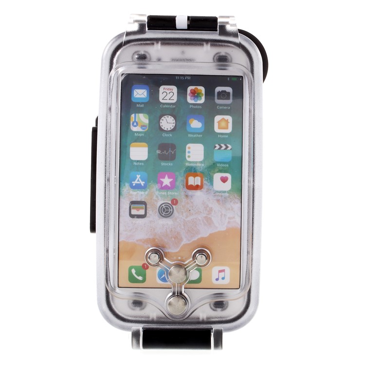 MEIKON 40m/130ft IPX8 Waterproof Underwater Diving Case for iPhone 8 Plus 5.5 inch - Black-3