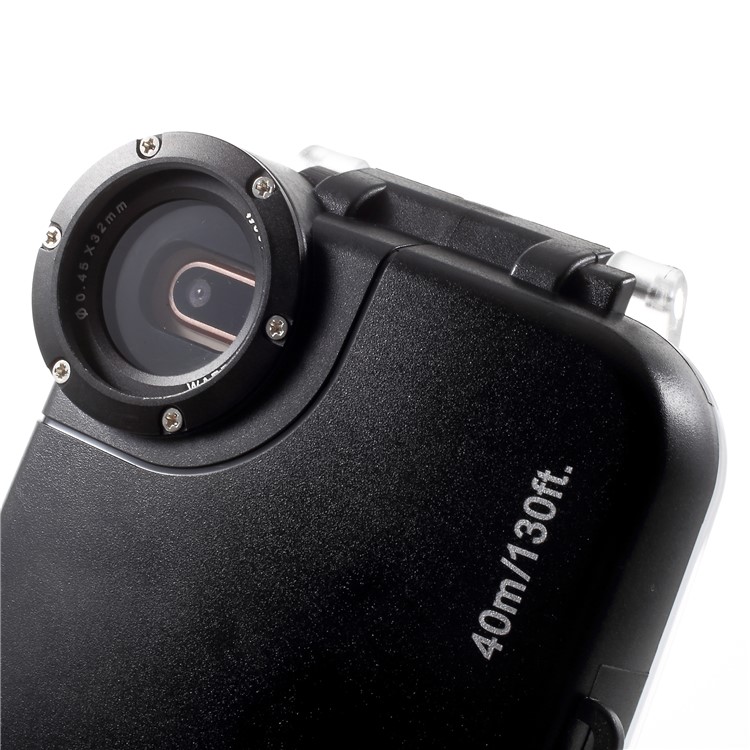 MEIKON 40m/130ft IPX8 Waterproof Underwater Diving Case for iPhone 8 Plus 5.5 inch - Black-7