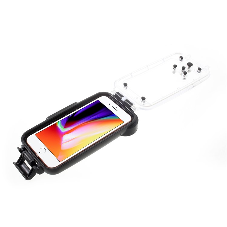 MEIKON 40m/130ft IPX8 Waterproof Underwater Diving Case for iPhone 8 Plus 5.5 inch - Black-9