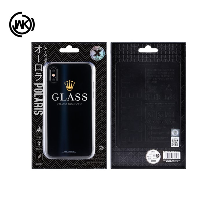 WK Polaris Series Glass + TPU Hybrid Slim Casing for iPhone X/10 5.8 Inch - Black-3