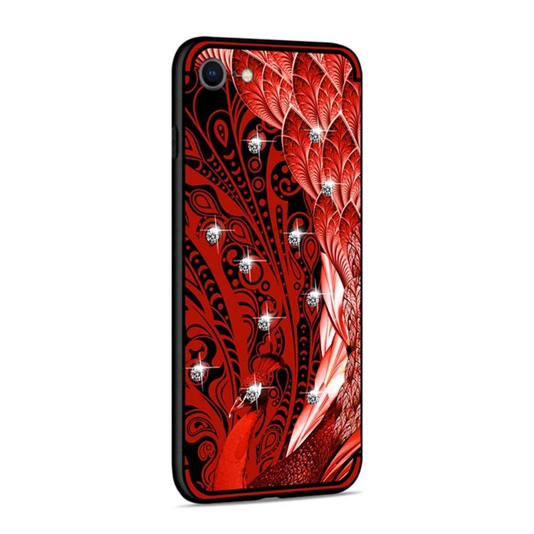 10PCS/Set NXE Unique Series Diamond Peacock TPU Phone Casing for iPhone 8 / 7 4.7 inch - Red-4