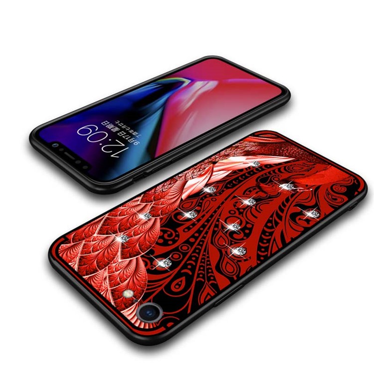 10PCS/Set NXE Unique Series Diamond Peacock TPU Phone Casing for iPhone 8 / 7 4.7 inch - Red-5