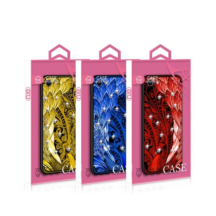 10PCS/Set NXE Unique Series Diamond Peacock TPU Phone Casing for iPhone 8 / 7 4.7 inch - Red-6
