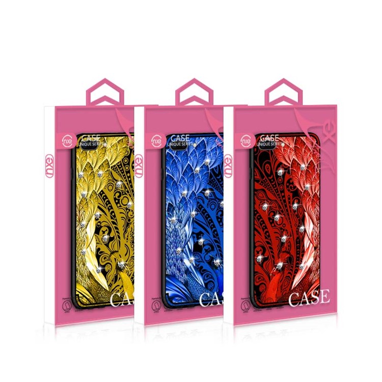 10Pcs/Set NXE Unique Series Diamond Peacock TPU Back Case for iPhone 8 Plus / 7 Plus - Red-6