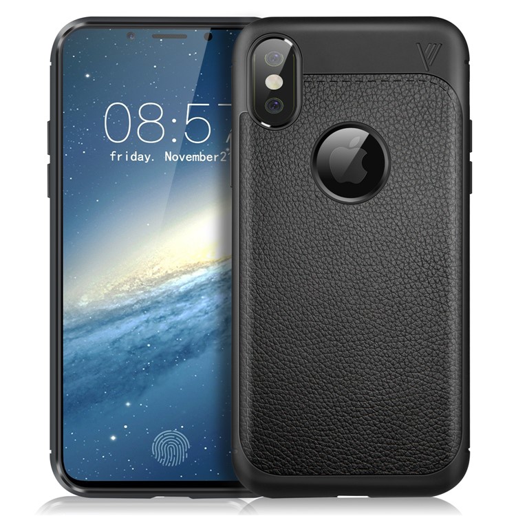 LENUO Gentlemen Series Soft TPU Case for iPhone X - Black-2