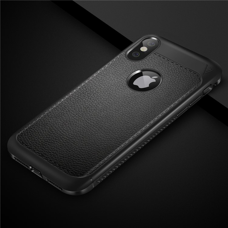 LENUO Gentlemen Series Soft TPU Case for iPhone X - Black-3