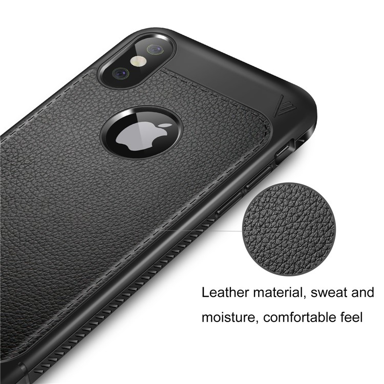 LENUO Gentlemen Series Soft TPU Case for iPhone X - Black-4