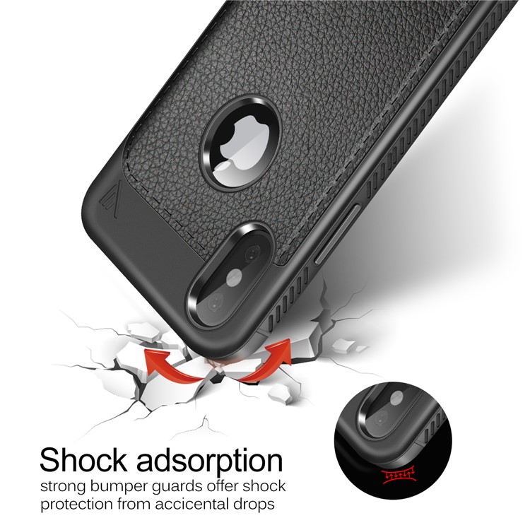LENUO Gentlemen Series Soft TPU Case for iPhone X - Black-5
