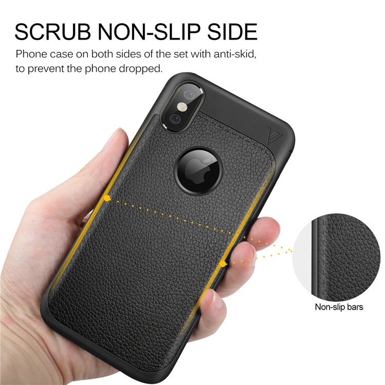 LENUO Gentlemen Series Soft TPU Case for iPhone X - Black-7