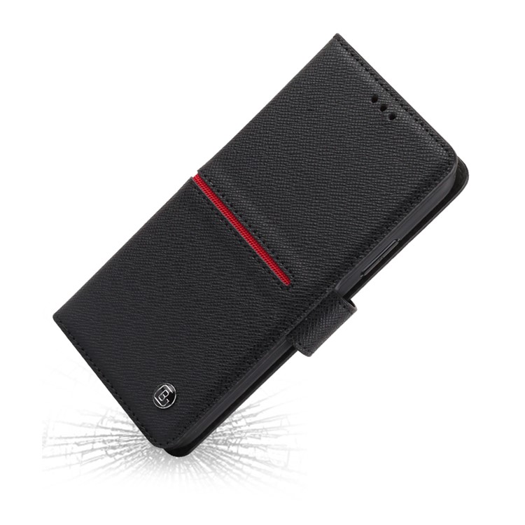 GEBEI Flip Genuine Leather Wallet Stand Phone Case for iPhone X - Black-5