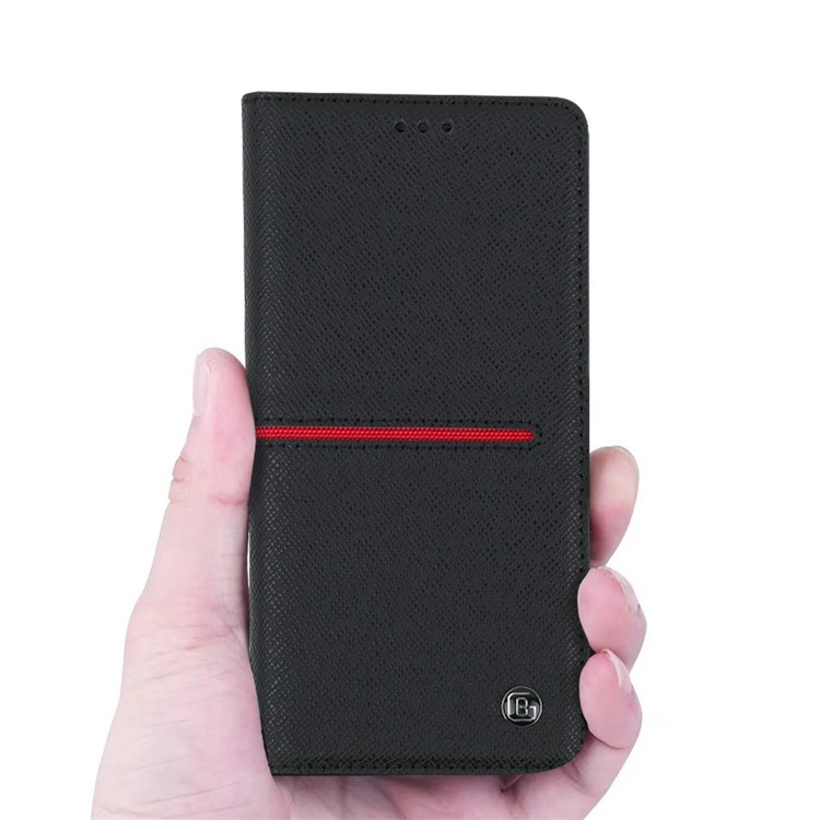 GEBEI Flip Genuine Leather Wallet Stand Phone Case for iPhone X - Black-7