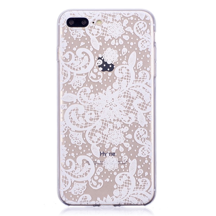 Pattern Printing Wallet Leather Stand Case for iPhone 8 Plus/7 Plus - Retro Flower-1