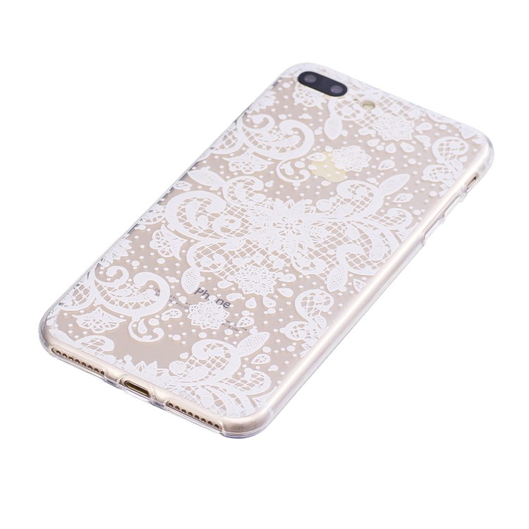 Pattern Printing Wallet Leather Stand Case for iPhone 8 Plus/7 Plus - Retro Flower-2