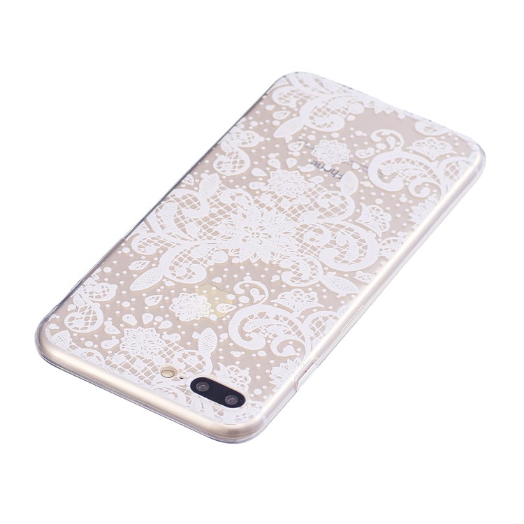 Pattern Printing Wallet Leather Stand Case for iPhone 8 Plus/7 Plus - Retro Flower-3
