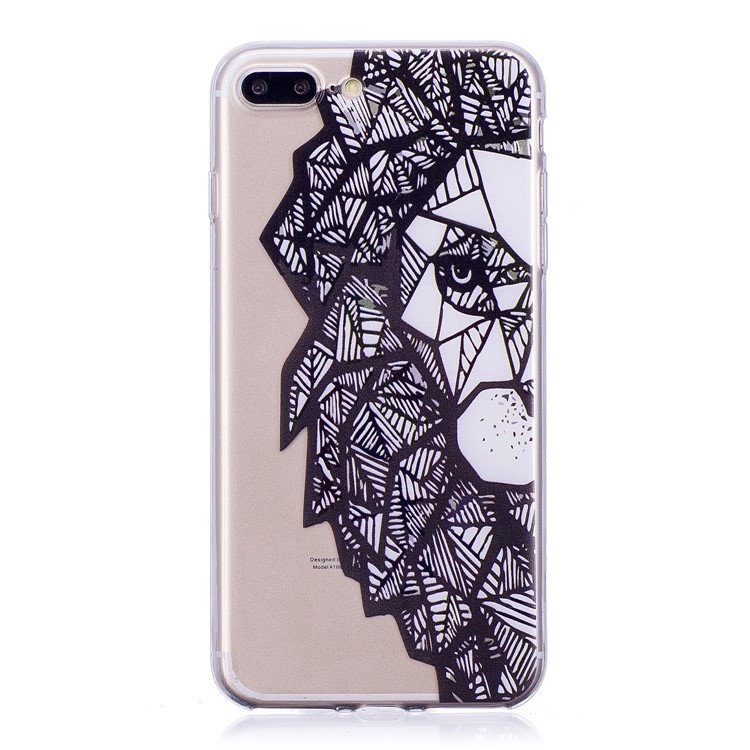 

Printing Pattern Soft TPU Gel Case for iPhone 8 Plus/7 Plus - Cartoon Lion