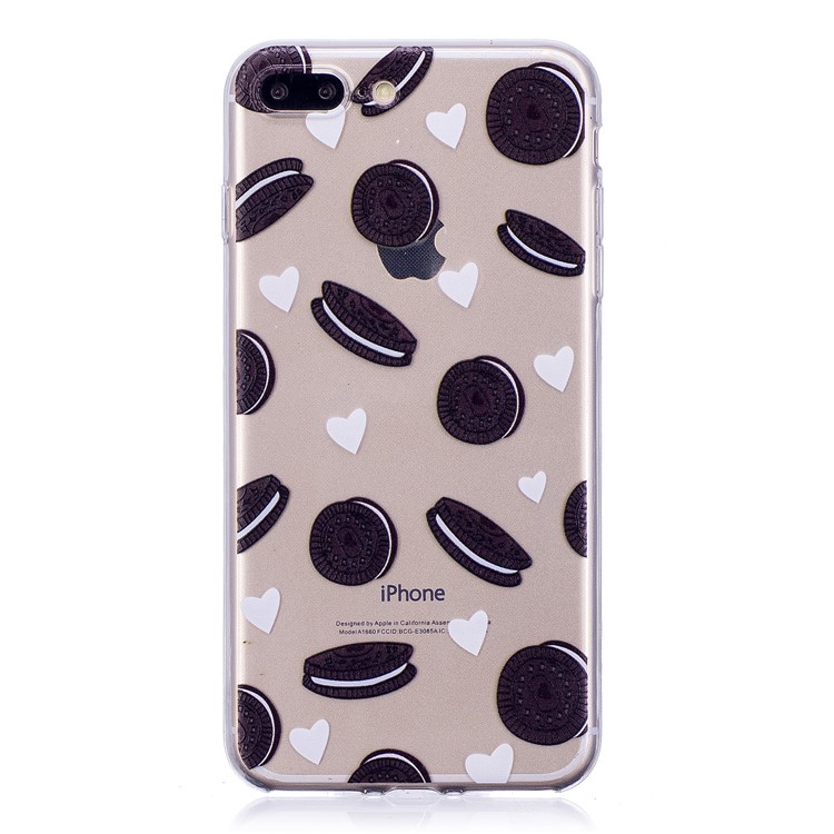 

Printing Pattern Soft TPU Jelly Case for iPhone 8 Plus/7 Plus - Oreo