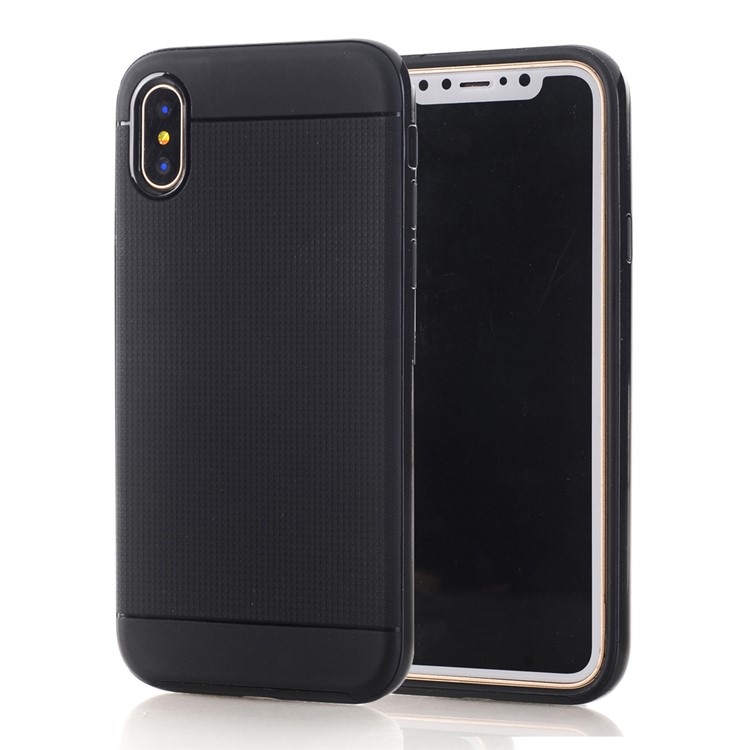 Detachable PC + TPU Hybrid Back Case for iPhone X 5.8 - Black-1