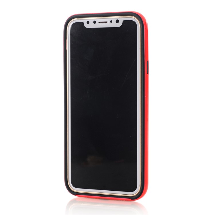 Detachable PC + TPU Hybrid Phone Accessory Case for iPhone X 5.8 - Red-2