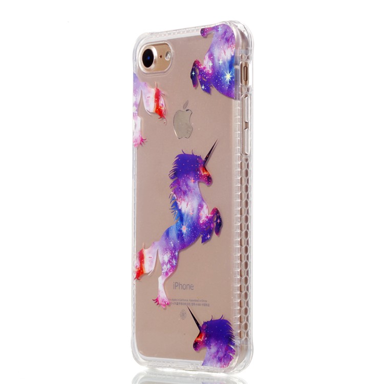 Electroplating IMD Patterned TPU Phone Case for iPhone 8/7 - Unicorn Pattern-3