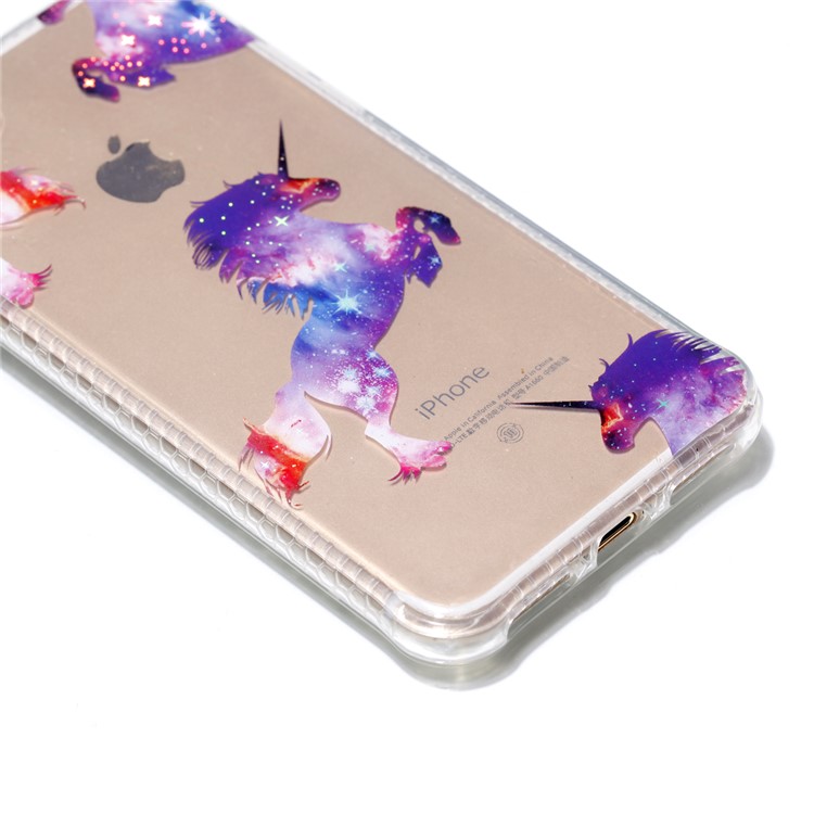 Electroplating IMD Patterned TPU Phone Case for iPhone 8/7 - Unicorn Pattern-4