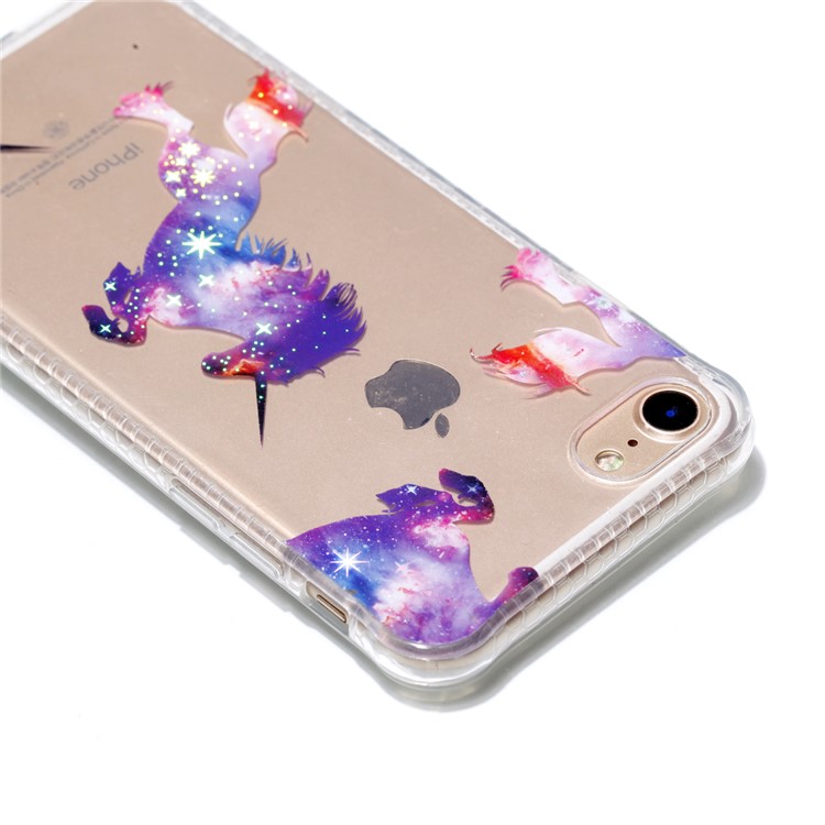 Electroplating IMD Patterned TPU Phone Case for iPhone 8/7 - Unicorn Pattern-5