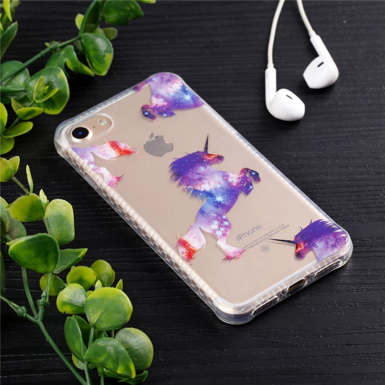 Electroplating IMD Patterned TPU Phone Case for iPhone 8/7 - Unicorn Pattern-6