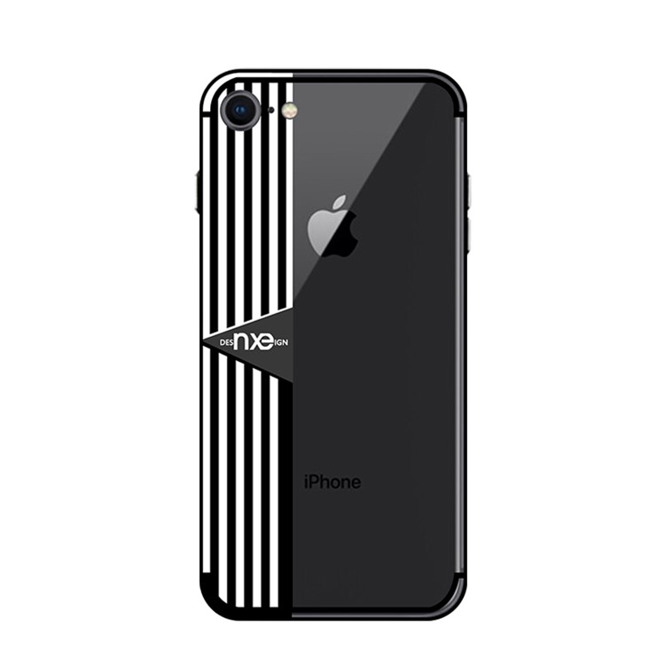 NXE Stripe PC + TPU Combo Mobile Cover for iPhone 8/7 4.7-inch - White-2