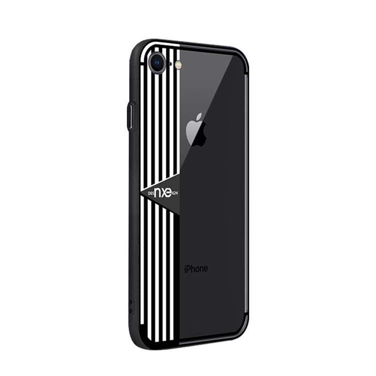 NXE Stripe PC + TPU Combo Mobile Cover for iPhone 8/7 4.7-inch - White-3