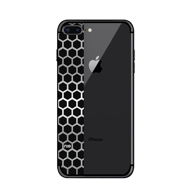 NXE Bee Butterfly Series Honeycomb TPU + PC Hybrid Case for iPhone 8 Plus / 7 Plus - Black-2