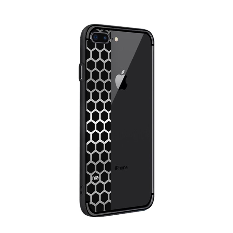 NXE Bee Butterfly Series Honeycomb TPU + PC Hybrid Case for iPhone 8 Plus / 7 Plus - Black-3