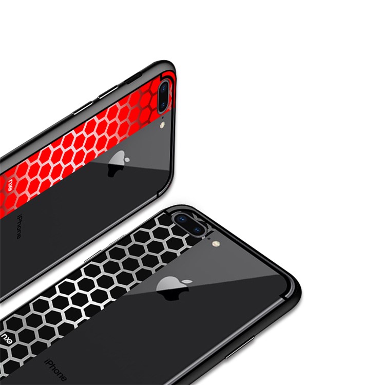 NXE Bee Butterfly Series Honeycomb TPU + PC Hybrid Case for iPhone 8 Plus / 7 Plus - Black-5