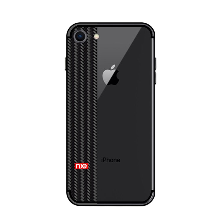 NXE Jane Eyre Series Woven Texture PC + TPU Hybrid Mobile Case for iPhone 8 / 7 - Black-2